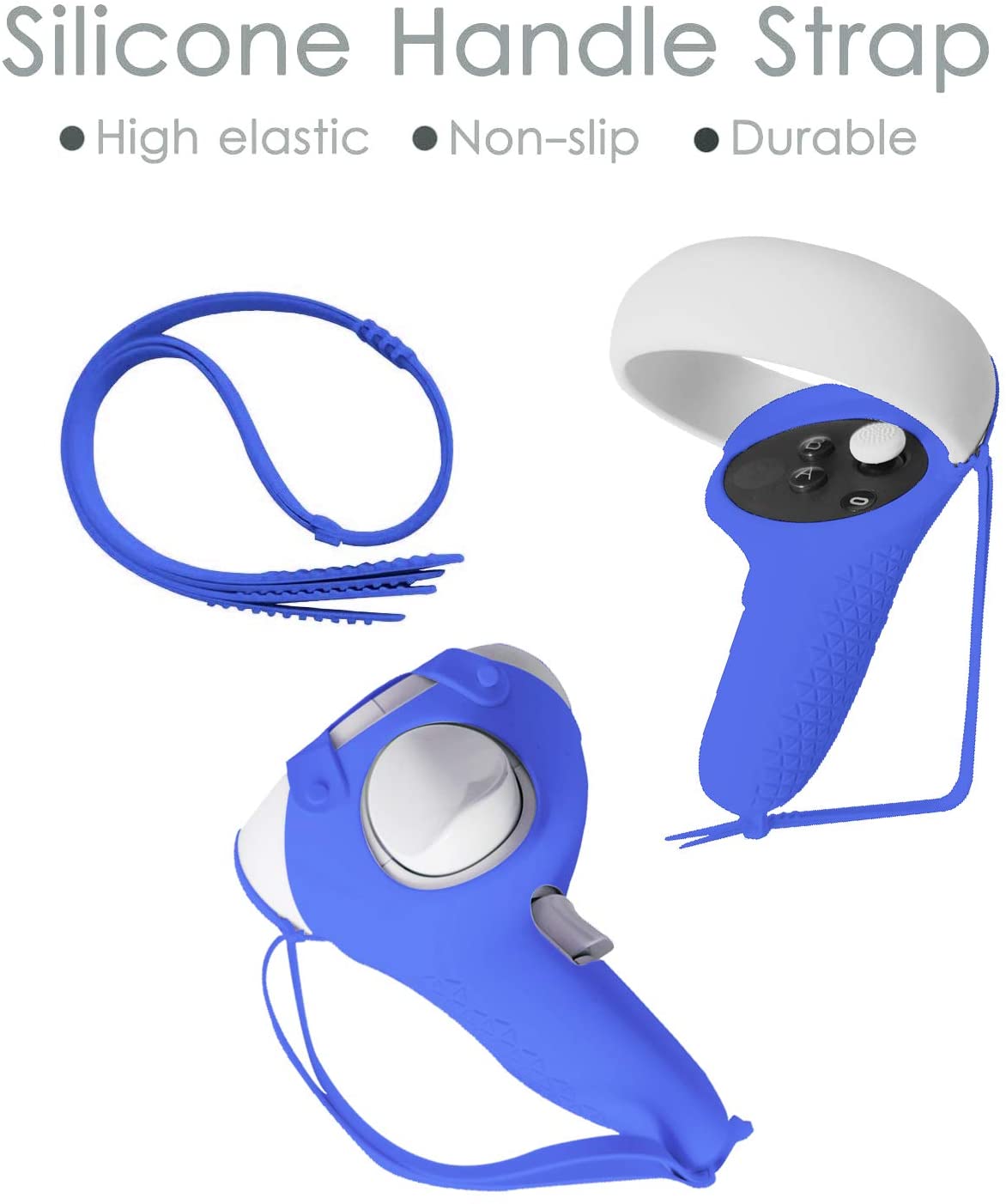 2 Pairs Oculus Quest 2 Elite Washable Silicone Handle Protective Cover