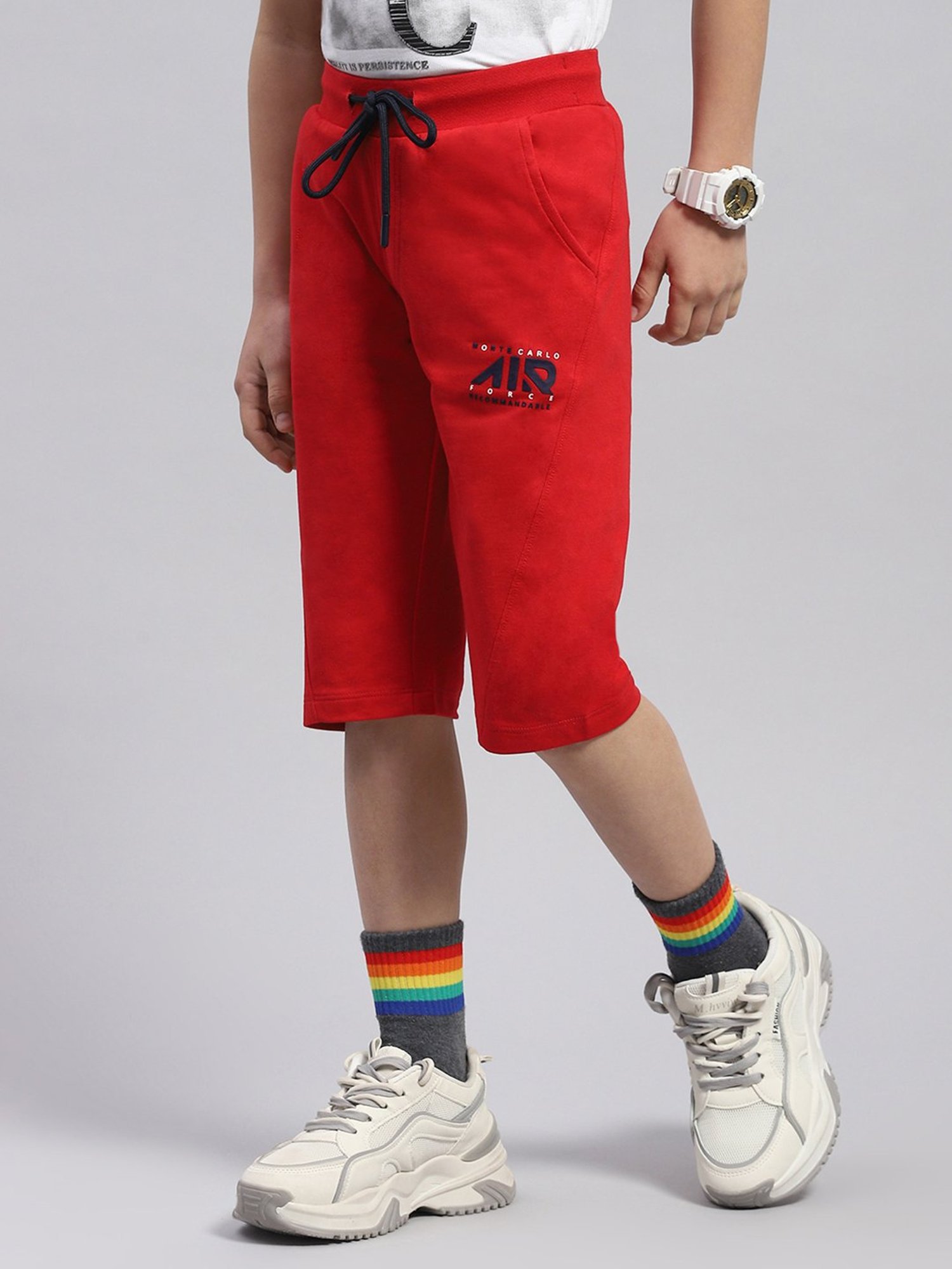 Monte Carlo Boys Red Printed Capri