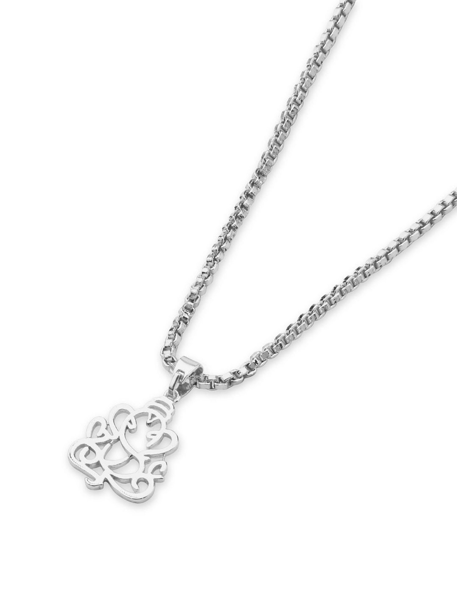 The Bro Silver Gold-Plated Ganesh Pendant Necklace for Men