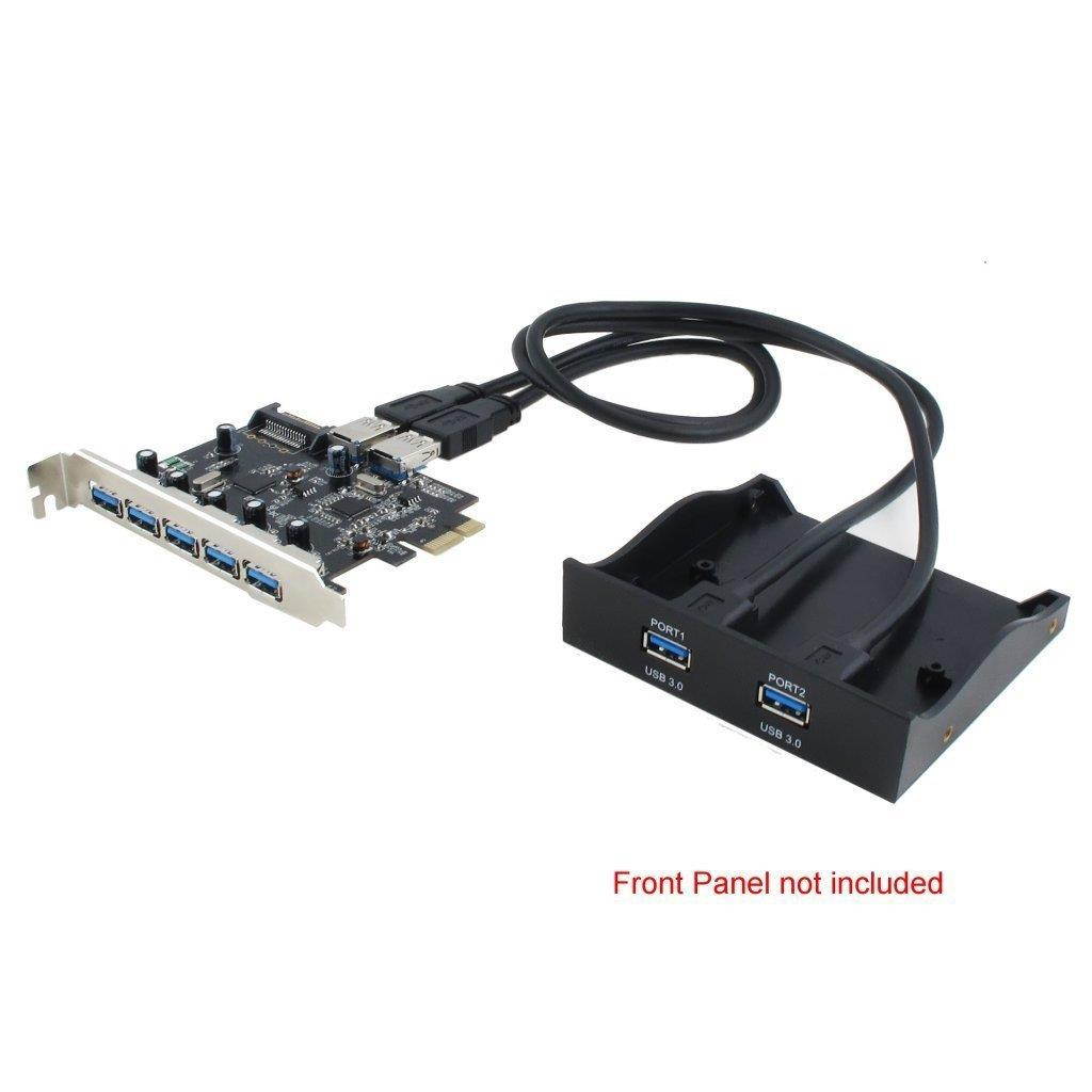 Sedna - PCI Express USB 3.0 7 Port Adapter (Support Win 8 Uasp, Super Fast Speed), SATA Power connector