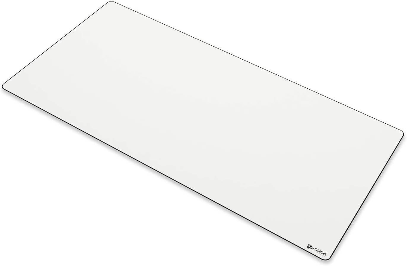 Glorious 3XL Extended Gaming Mouse Mat/Pad - Large, Wide (XLarge) White Cloth Mousepad, Stitched Edges | 48x24" (GW-3XL)