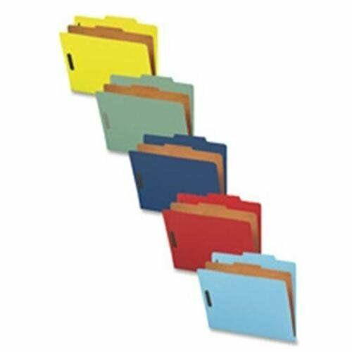 Sparco Classification Folder - Letter - 8.50" X 11" - 1 Dividers - Blue - 10 /