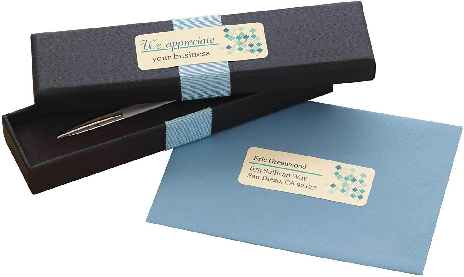 Avery Address Labels, Permanent Adhesive,  Pearlized, Ivory, 1" x 2-5/8", 240 Labels (22837)