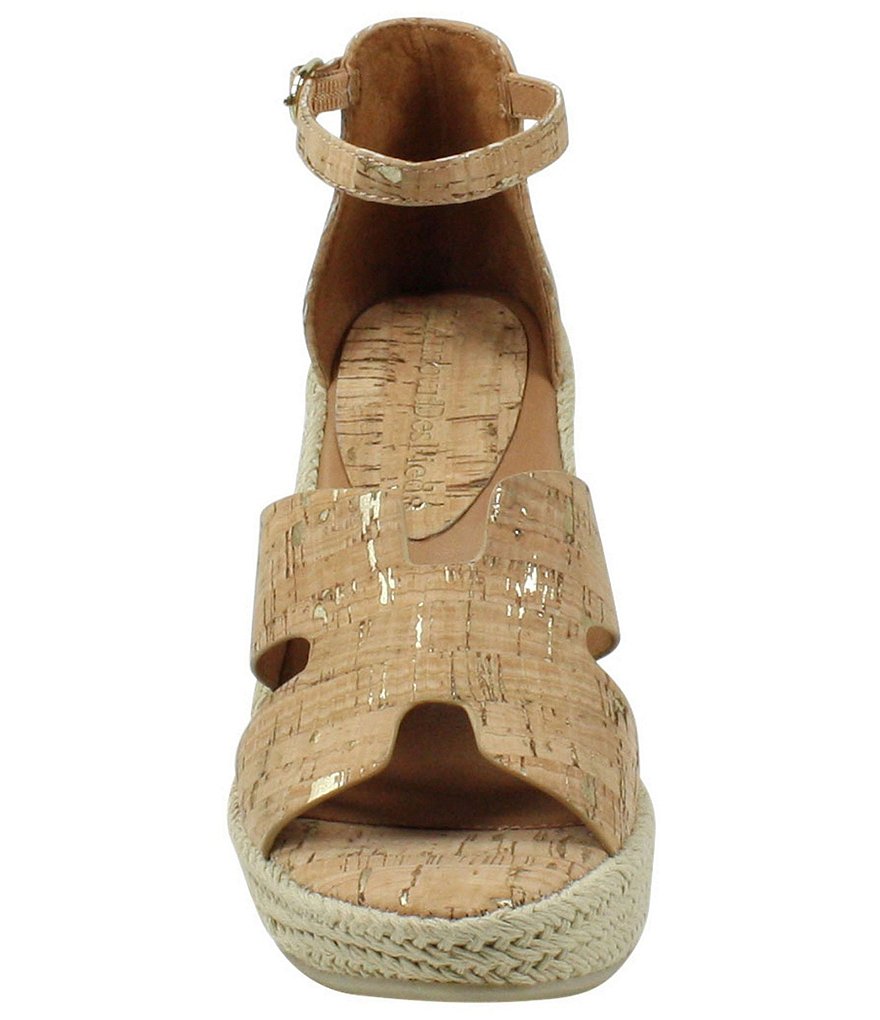 L'Amour Des Pieds Iksha Ankle Strap Cork Platform Wedge Sandals