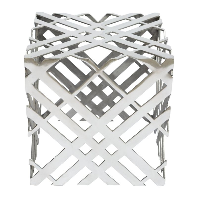 Low Profile Geometric Accent Table - Aluminium - Zm Home