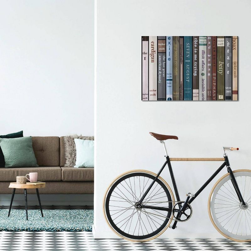 Taylor Swift Folklore As Books by Jordan Bolton Unframed Wall Canvas - iCanvas