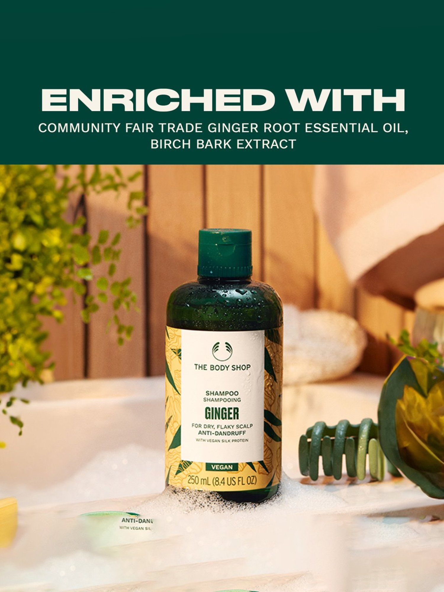 The Body Shop Vegan Ginger Shampoo for Dry & Flaky Scalp - 250 ml