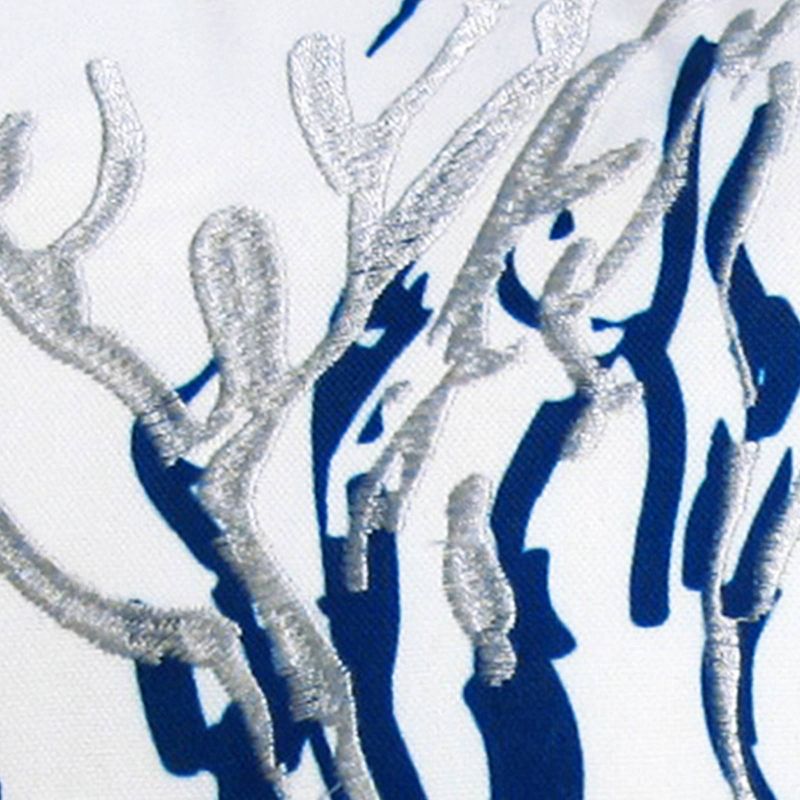 20" x 20" Seafan Patio Throw Pillow Blue - New York Botanical Garden