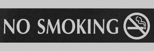 Headline Sign 4757 Century Series Office Sign- "No Smoking"- 9 x 1/2 x 3- Black/Silver