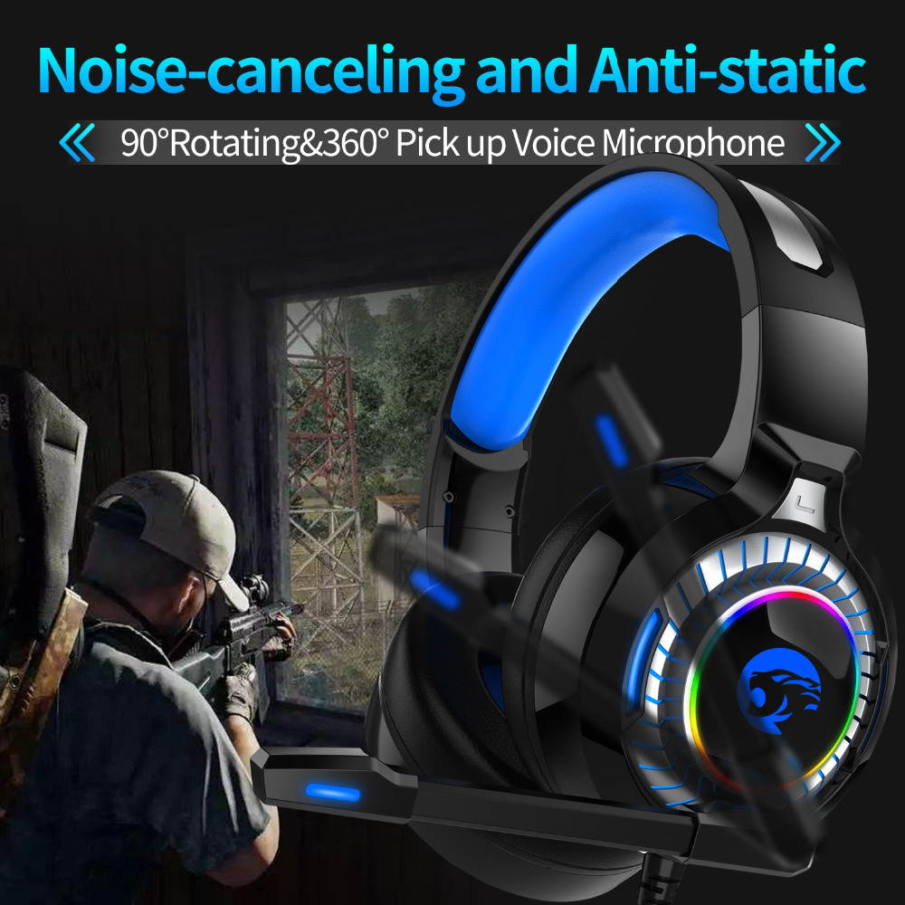 A60 PS4 Gaming Headset Wired 4D RGB Marquee Stereo Earphones Headphones with Microphone for New Xbox One/Laptop Tablet