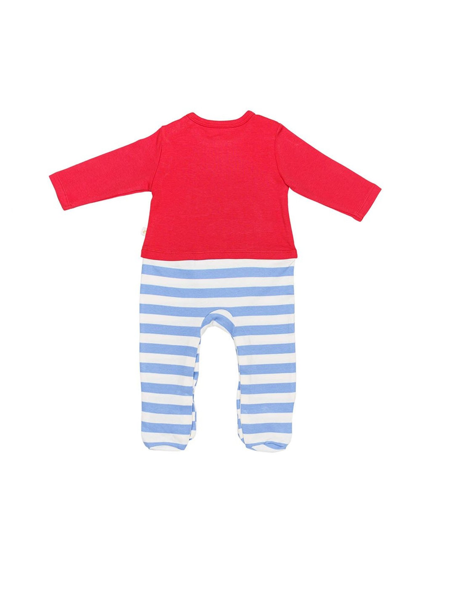 H by Hamleys s Boys Red & White Printed Full Sleeves Sleepsuit