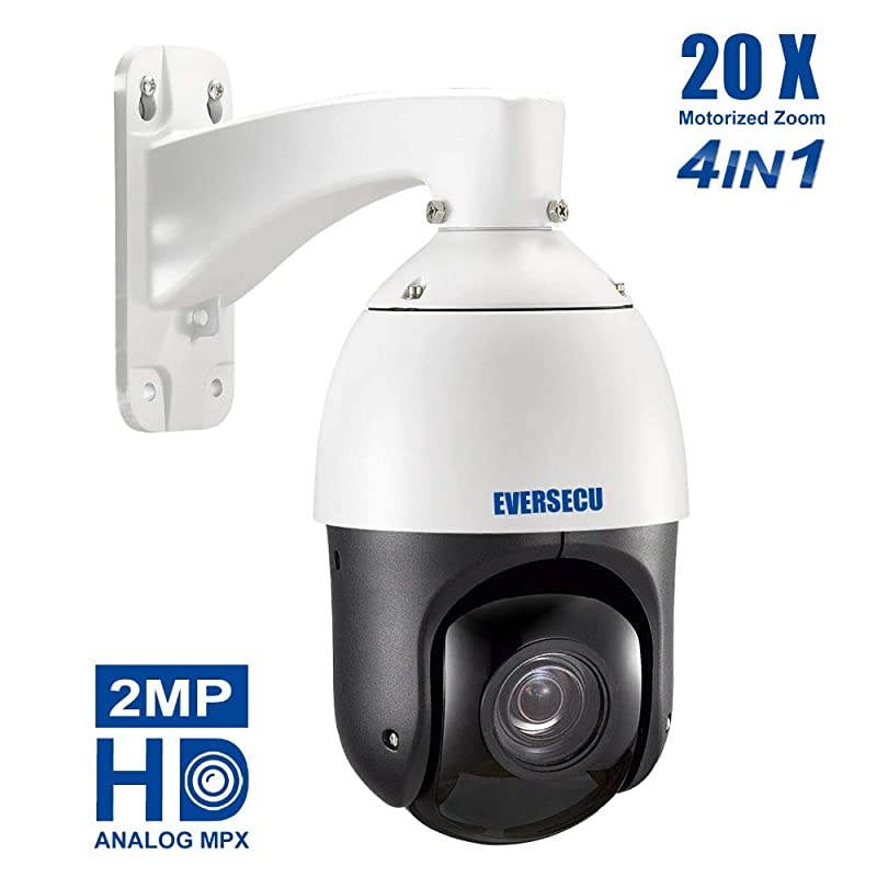 2MP Auto-Cruise PTZ Security Camera 20X Optical Zoom HD 1080p 4-in-1 TVI/AHD/CVI/CVBS Video Surveillance- Pattern Scan, Waterproof, Night Vision, Coaxial Wired High Speed Dome CCTV Camera