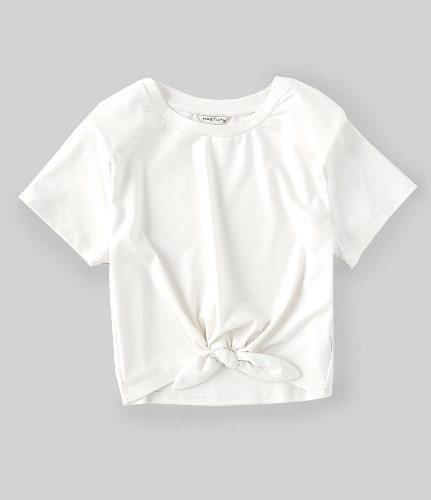Habitual Big Girls 7-16 Short-Sleeve Tie-Waist Top