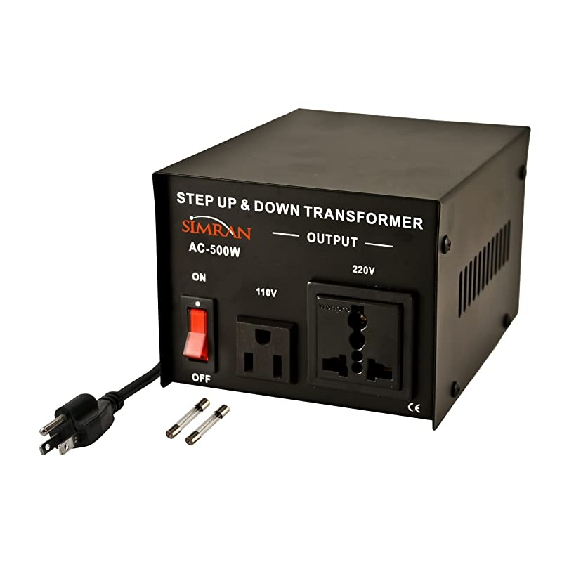 AC500 110 to 220 Voltage Power Converter Step up Down Transformer 500 Watt Black