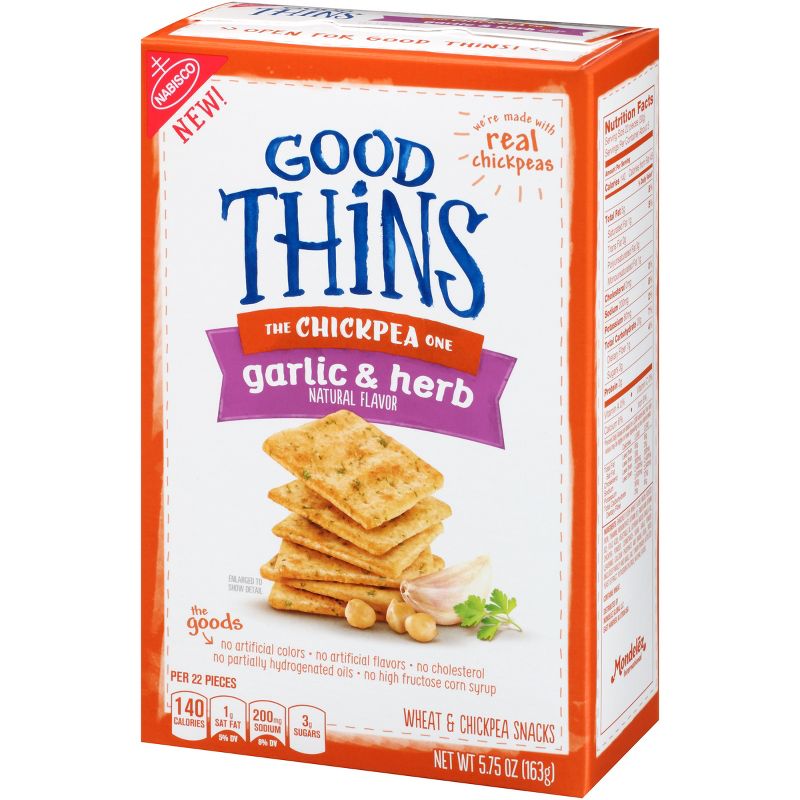 Good Thins The Chickpea One Garlic & Herb Crackers - 5.75oz