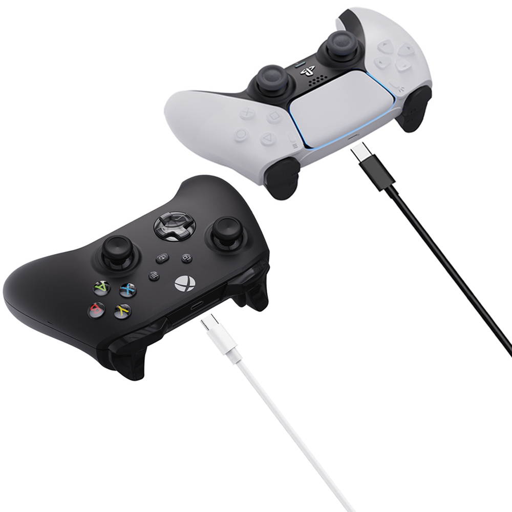[2 Pack] Controller Charging Cable, PS5 Xbox Series USB C Cable, 10ft 3A USB A to USB C Quick Data Sync Charger Cord for Playstation 5, Xbox Series S/X, Elite 2, Nintendo Switch & Pro, Smartphone