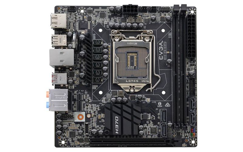 EVGA H370 Stinger Desktop Motherboard - Intel Chipset - Socket H4 LGA-1151 - 32 GB DDR4 SDRAM Maximum RAM - DIMM - 2 x Memory Slots - Gigabit Ethernet