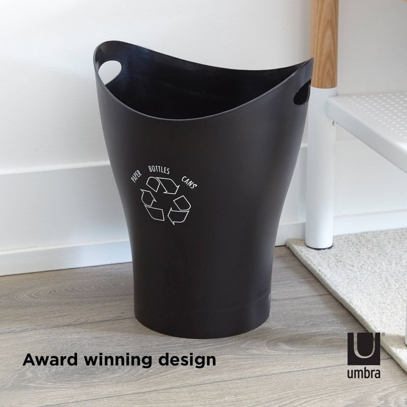Umbra 2.2gal Garbino Recycle Indoor Trash Can Black