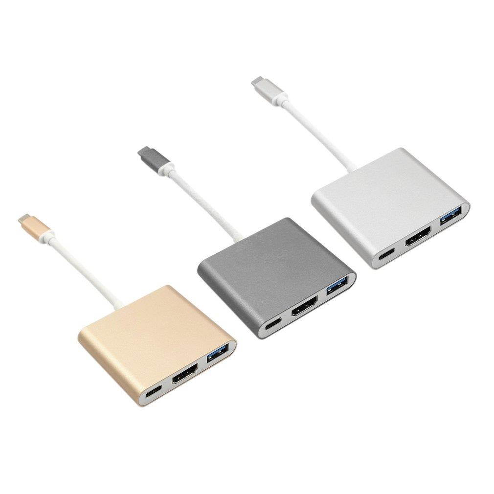 USB 3.1 Type-C to 4K HDMI USB 3.0 Adapter 3-in-1 Hub For Apple for Macbook