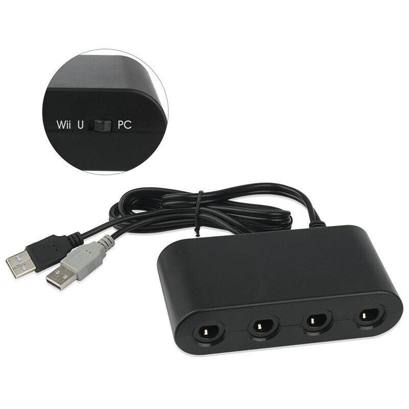 Gamecube Controller Adapter USB For Nintendo Wii U Super Smash Bros. Switch & PC