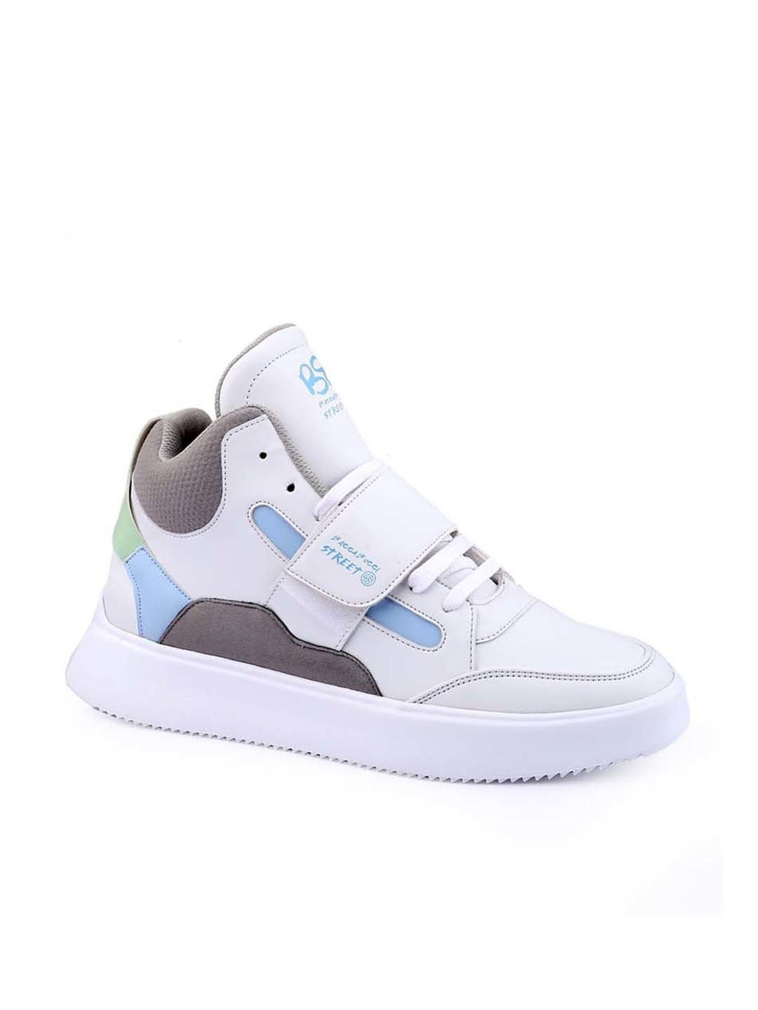 Bacca Bucci Men's STREETOLOGY White Ankle High Sneakers