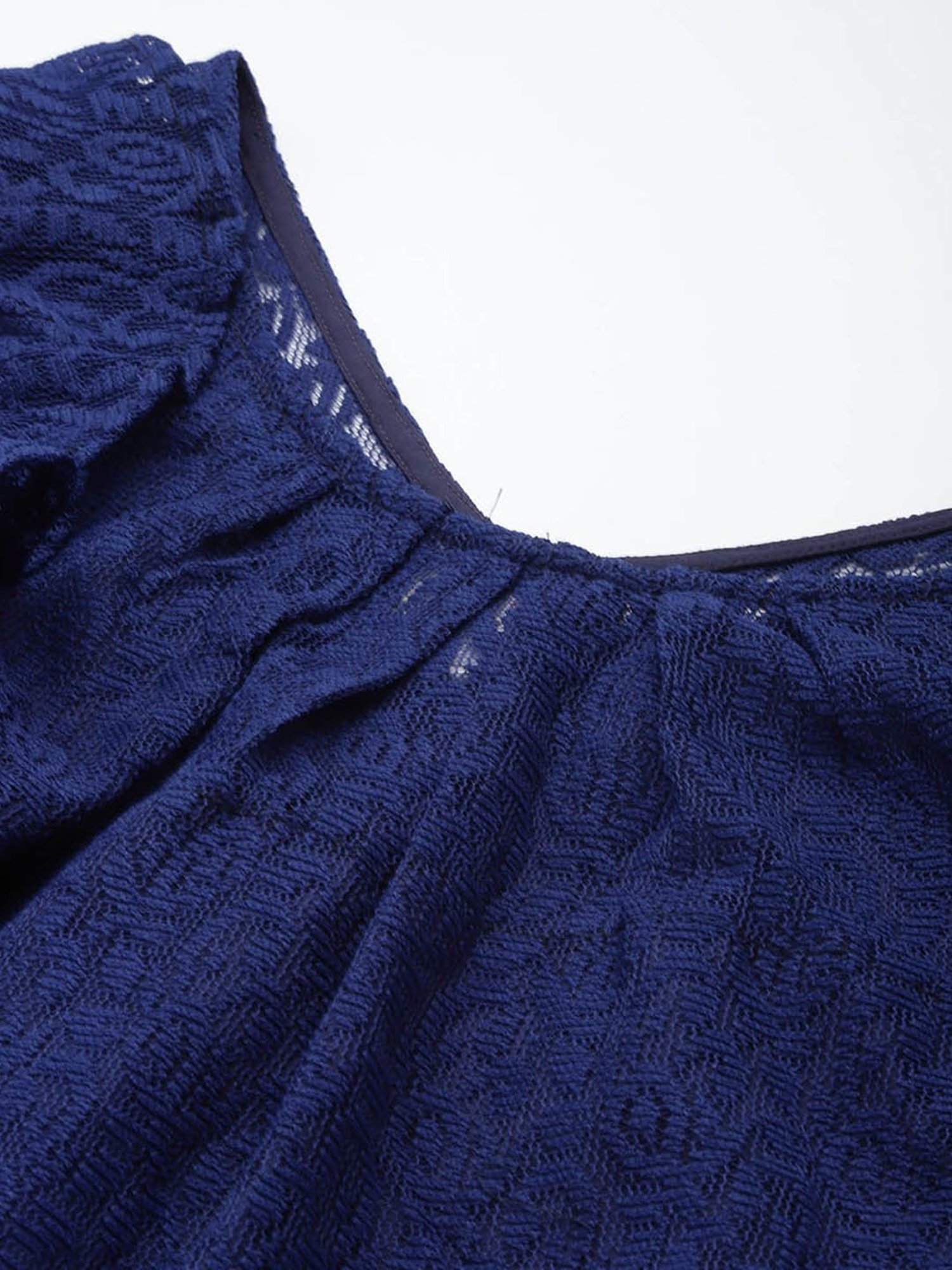 Qurvii Navy Self Design Top