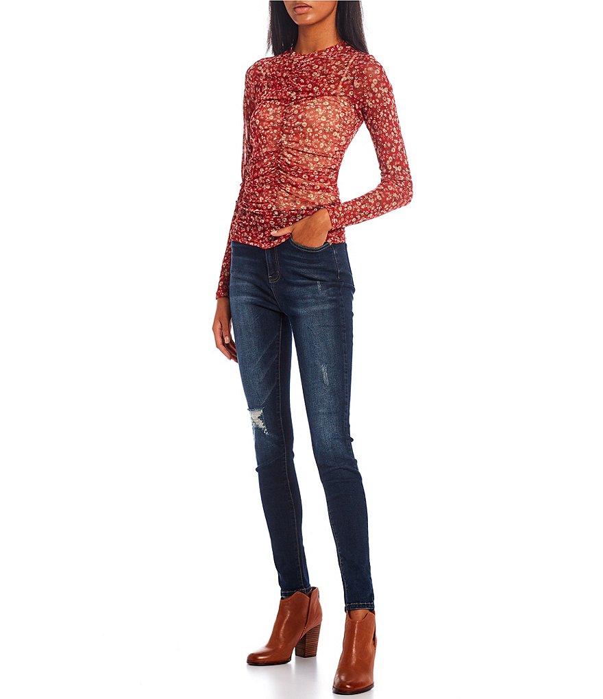 June & Hudson Short Tie Sleeve Knit Tee