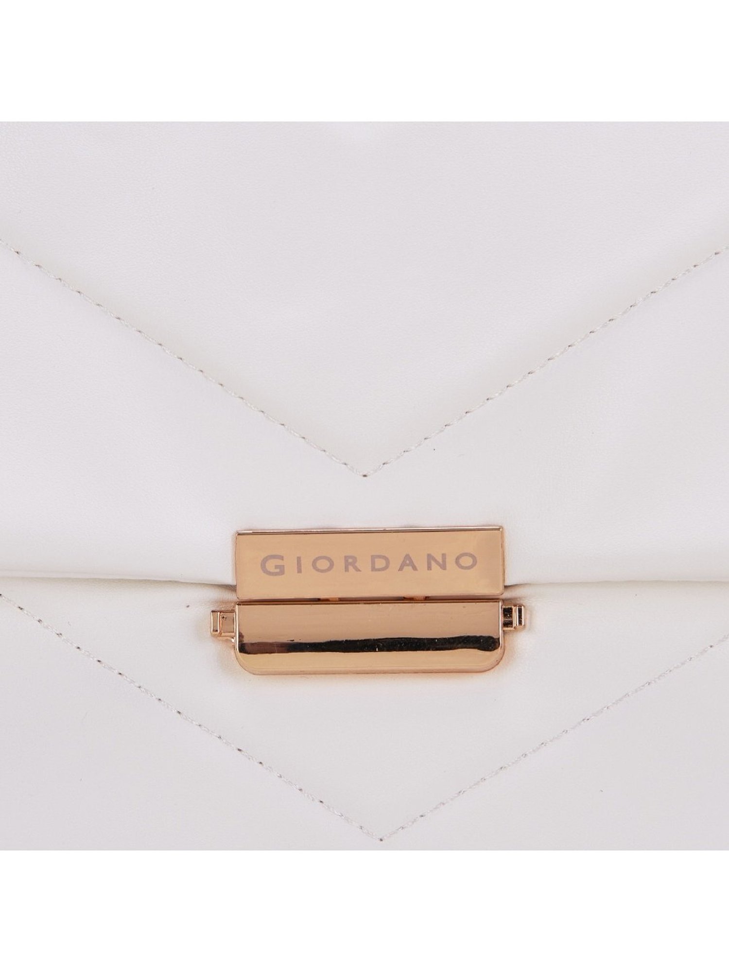 Giordano White Solid Medium Sling Handbag