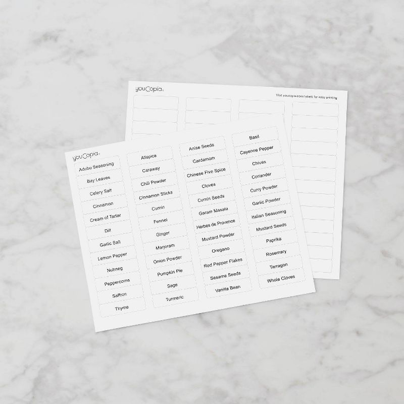 YouCopia SpiceStack Adjustable Spice Organizer White