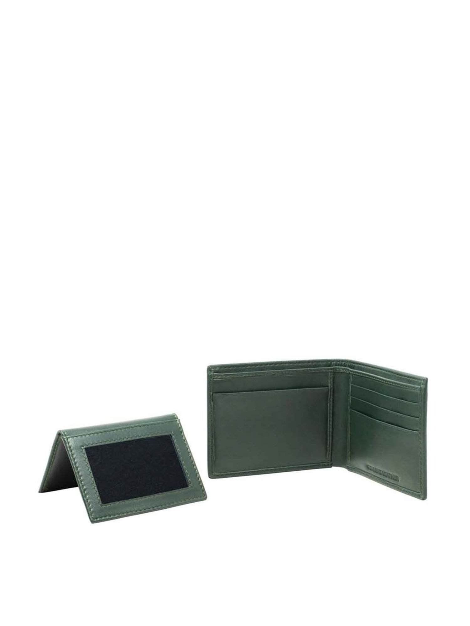 Tohl Green Casual Leather Bi-Fold Wallet with Card Holder for Men