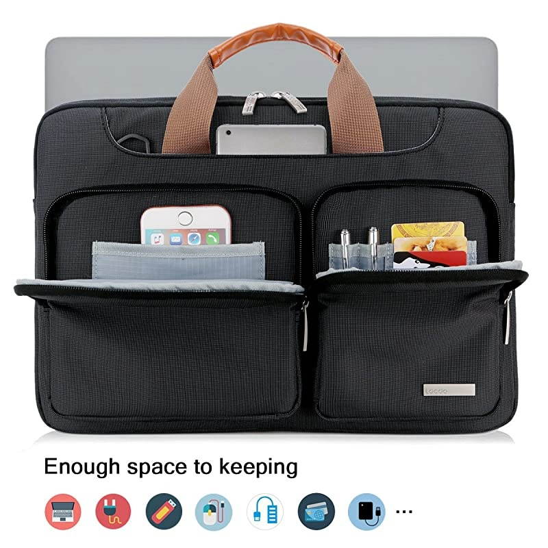 360&deg; Protective Laptop Shoulder Bag Sleeve Case for 13 Inch New MacBook Air | MacBook Pro Touch Bar 20162020 | Surface Book 3 2 | MacBook Pro Retina 20122015 | 13 HP Acer ASUS Computer Black