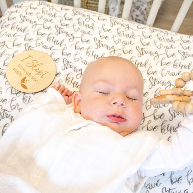 Bebe au Lait Muslin Crib Sheet Just Be