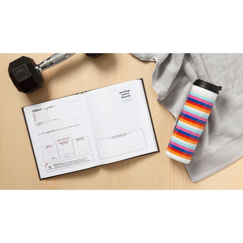 Fit Happens Book Bound Guided Journal Black- Fitlosophy