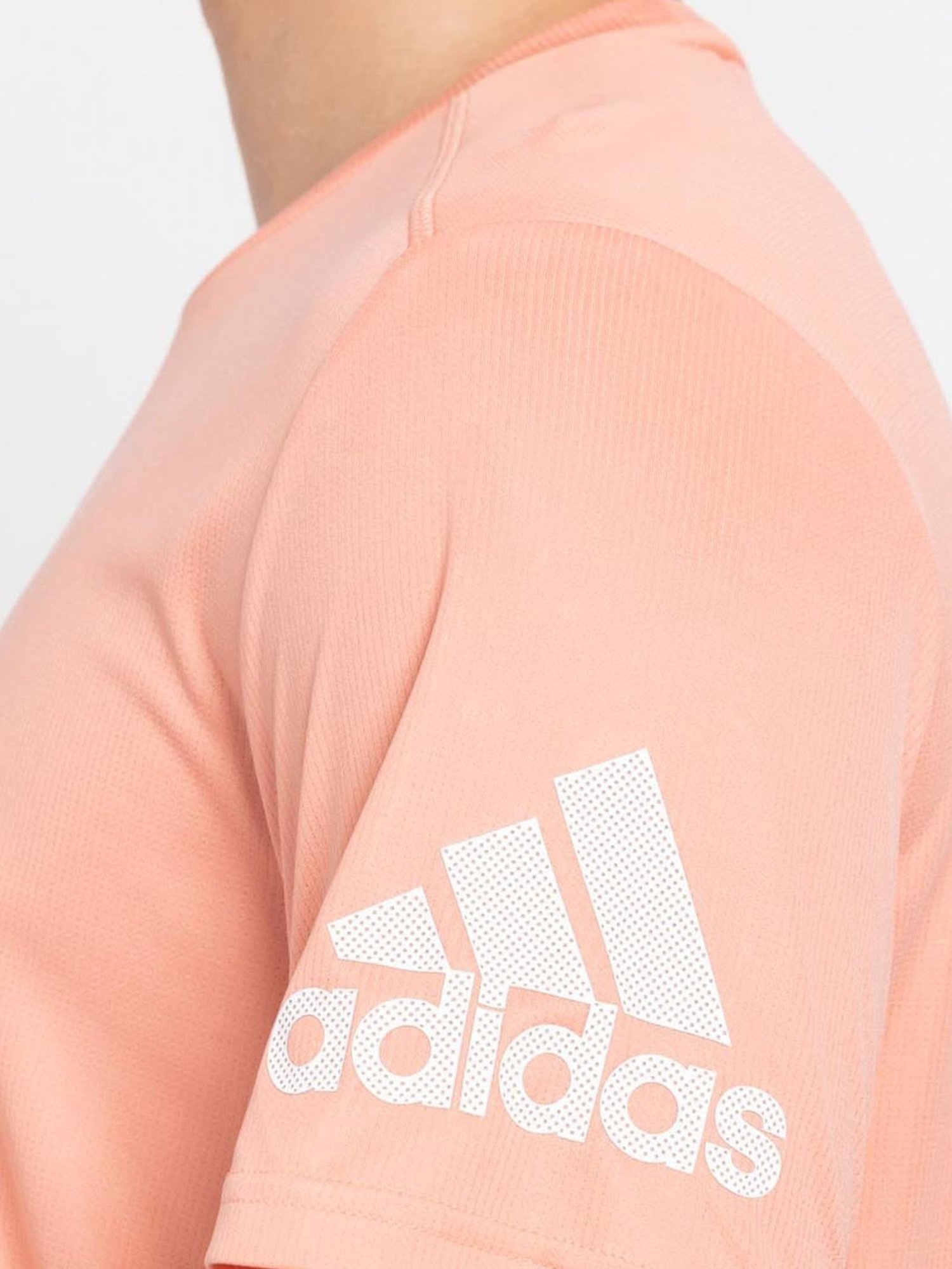Adidas Peach Regular Fit Sports T-Shirt