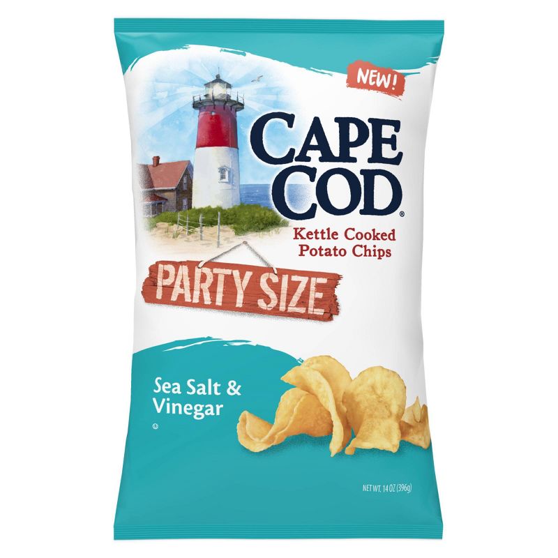 Cape Cod Sea Salt & Vinegar Party Size Potato Chips - 14oz