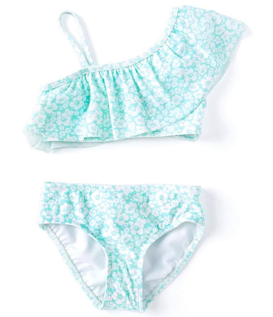 GB GB Girls Little Girls 2T-6X Family Matching Ruffle Ditsy Two-Piece Swimsuit