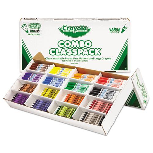 Crayola. 523348 Classpack Crayons w/Markers, 8 Colors, 128 Each Crayons/Markers, 256/Box