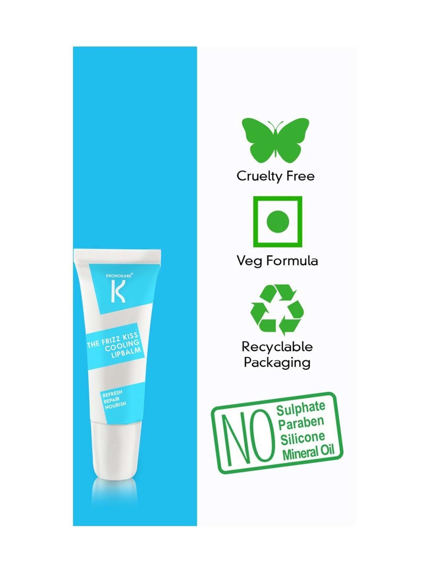 Kronokare The Frizz Kiss Cooling Explosion Lip Balm - 10 ml