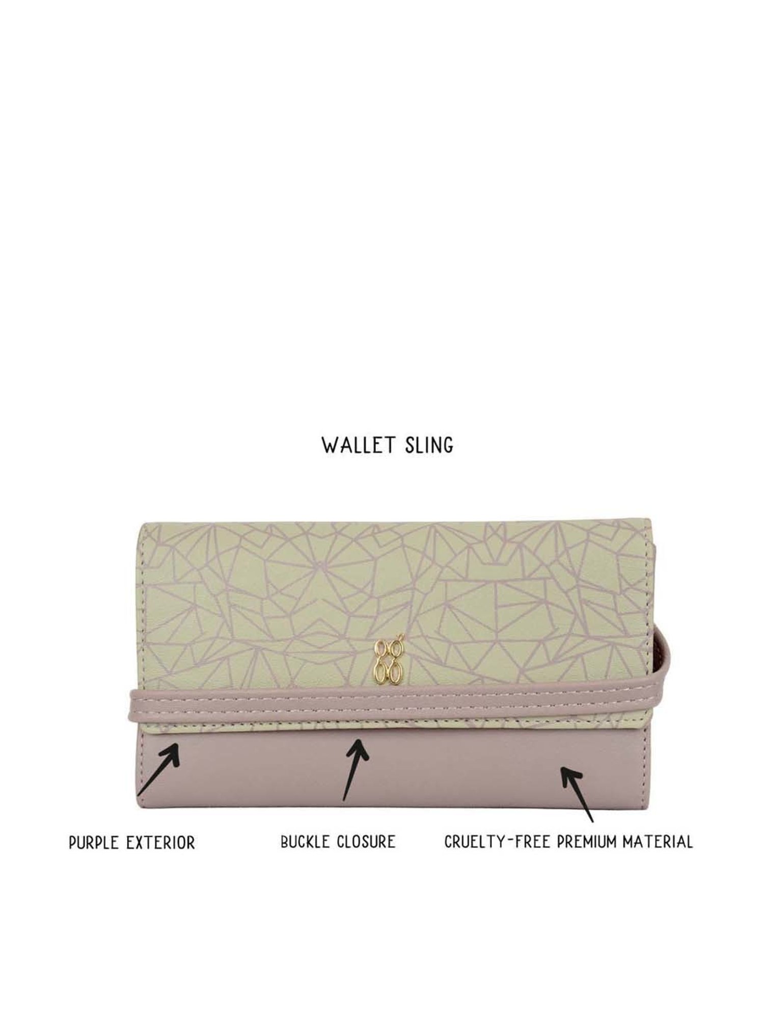 Baggit Purple Printed Wallet for Women