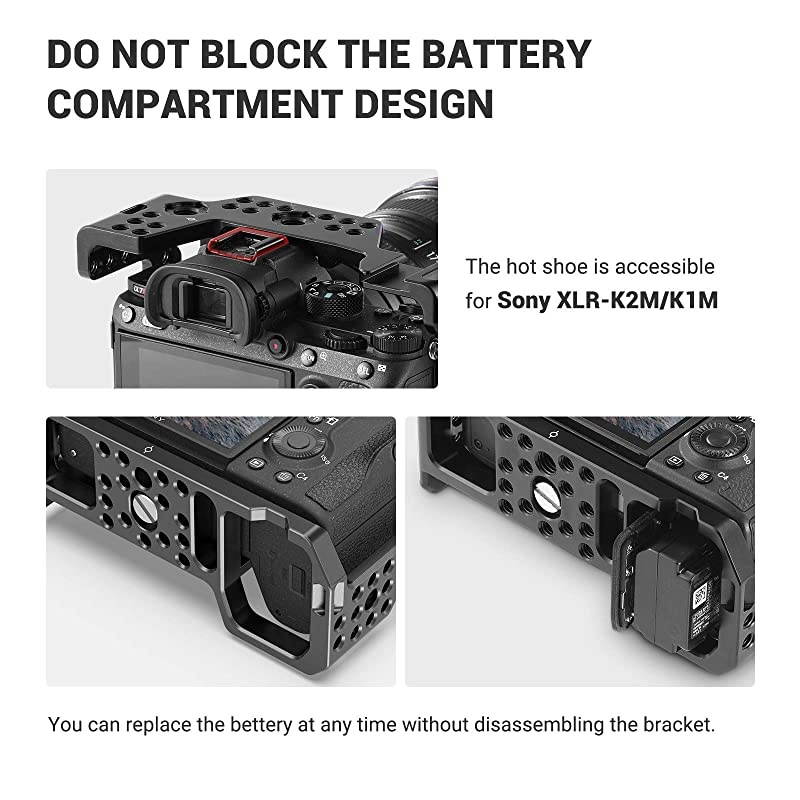 Update  A7RIII A7III Camera Cage for Sony A7RIII A7III Camera ILCE7RM3 A7R Mark III 2087
