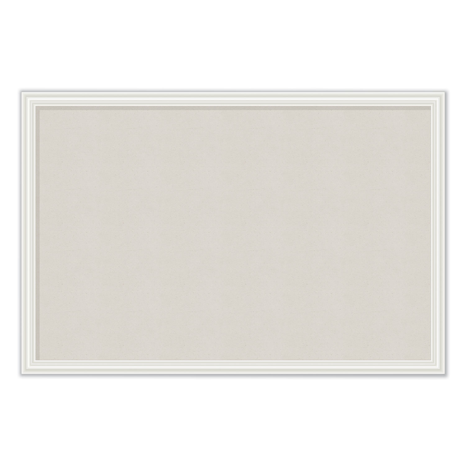 Linen Bulletin Board, 30 x 20 Inches, White D?cor Frame UBR2074U0001