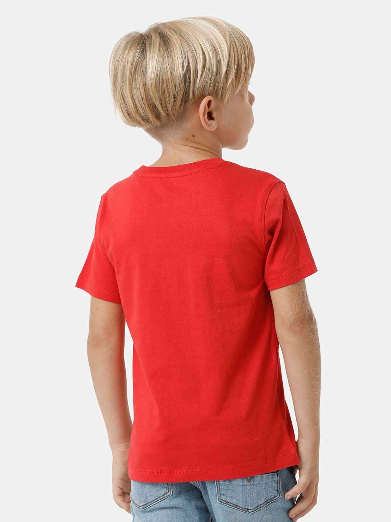 Kate & Oscar Kids Salsa Red Cotton Printed T-Shirt