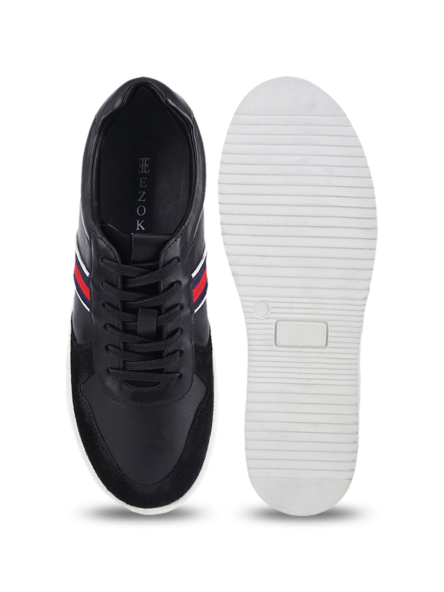 Ezok Men's Black Casual Sneakers