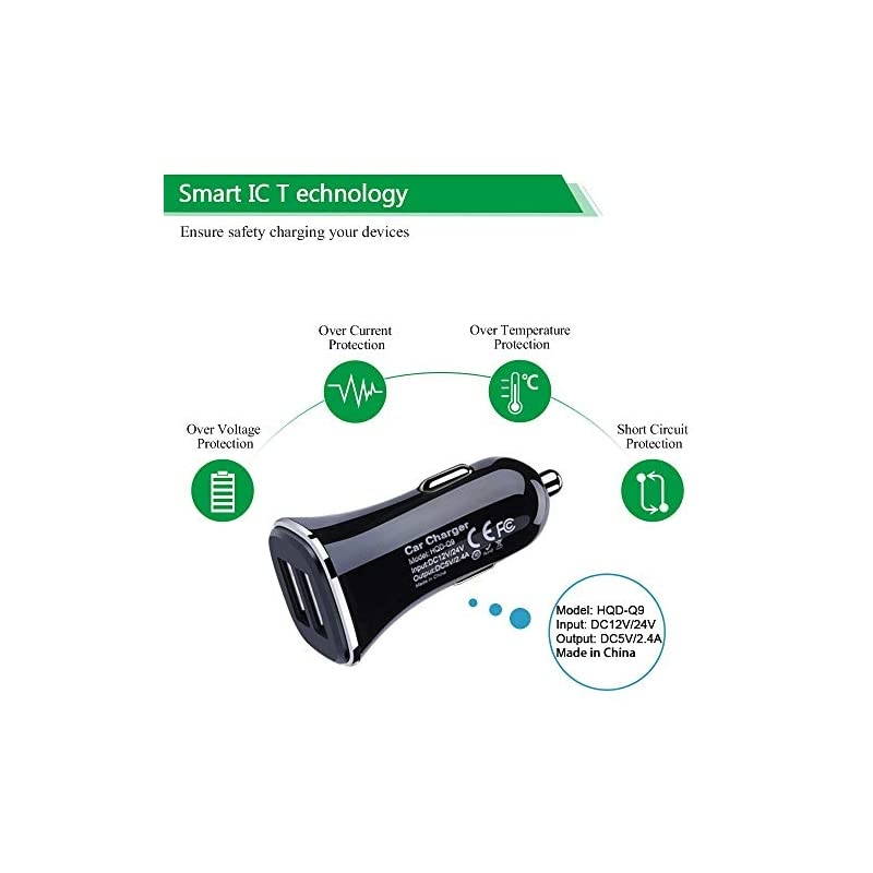 Car Charger Fast Charging Cords Home Plug Wall Charger Adapter Micro USB Cable Compatible for Samsung Galaxy S7 S6 Edge A6 J3 J7, LG V10 G4 G3 K30 K20 Plus, Motorola Moto E4/E5/G4 Play Plus