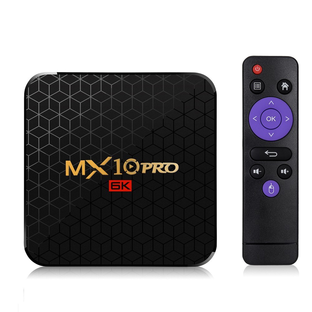 MX10 PRO Smart TV Box Android 9.0 Allwinner H6 UHD 4K Media Player 6K Image Decoding 4GB / 64GB 2.4G WiFi 100M LAN USB3.0 H.265 VP9