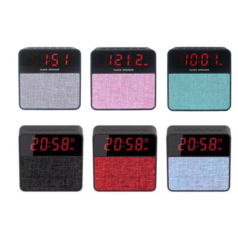 JT2605 Wireless Bluetooth Speaker LED Alarm Clock Hands-free Support TF Card