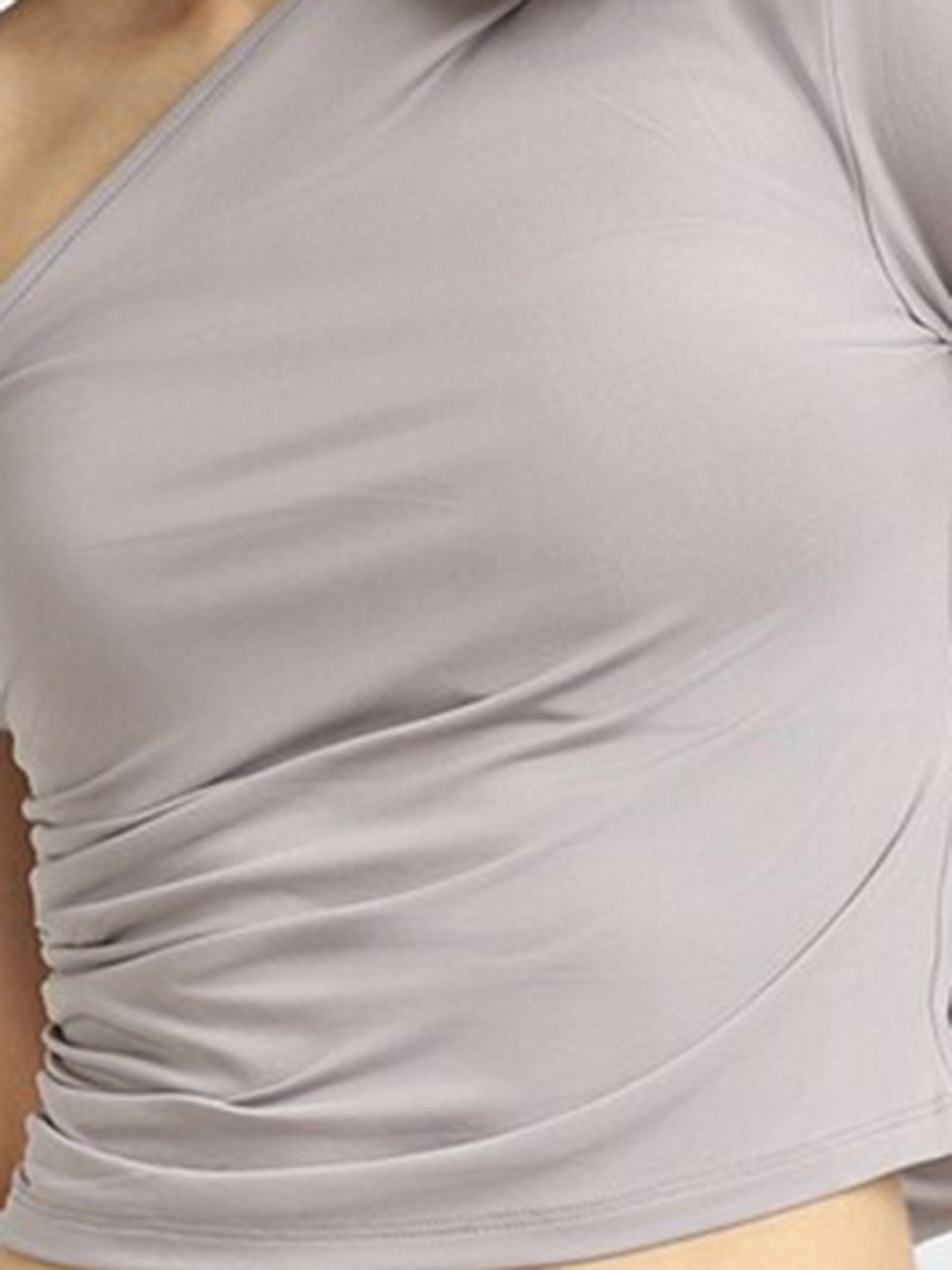 Forever 21 Grey Slim Fit Crop Top