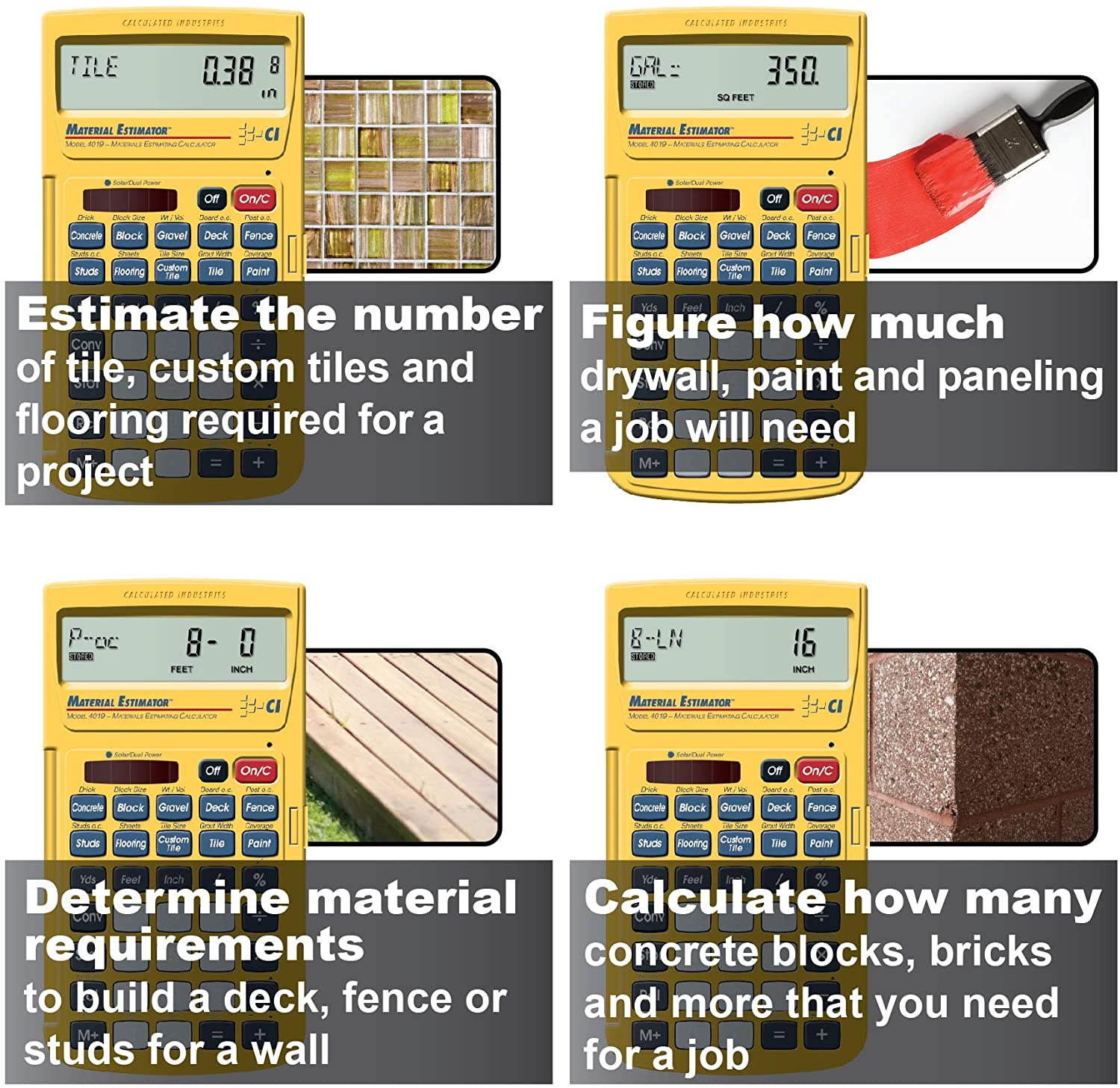 Material Estimator CALCULATED INDUSTRIES 4019