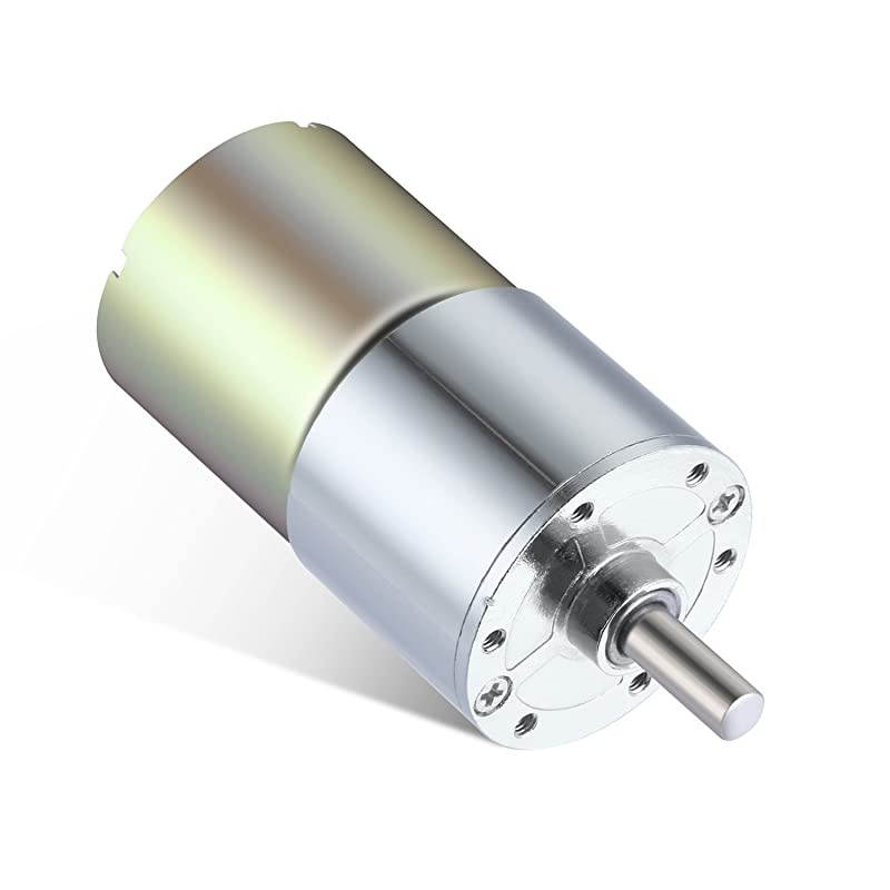 DC 12V 5RPM Gear Motor High Torque Electric Micro Speed Reduction Geared Motor Centric Output Shaft 37mm Diameter Gearbox