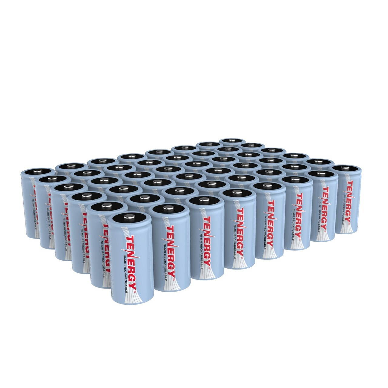 Tenergy NIMH C 1.2V 5000mAh Rechargeable Batteries, 48-pack